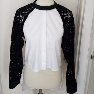 **SOLD** DKNY FW16 Lace Raglan Sleeve Top